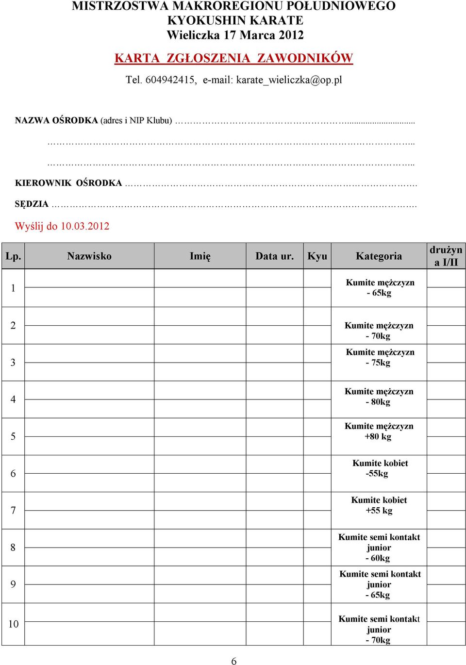 03.2012 Lp. Nazwisko Imię Data ur.