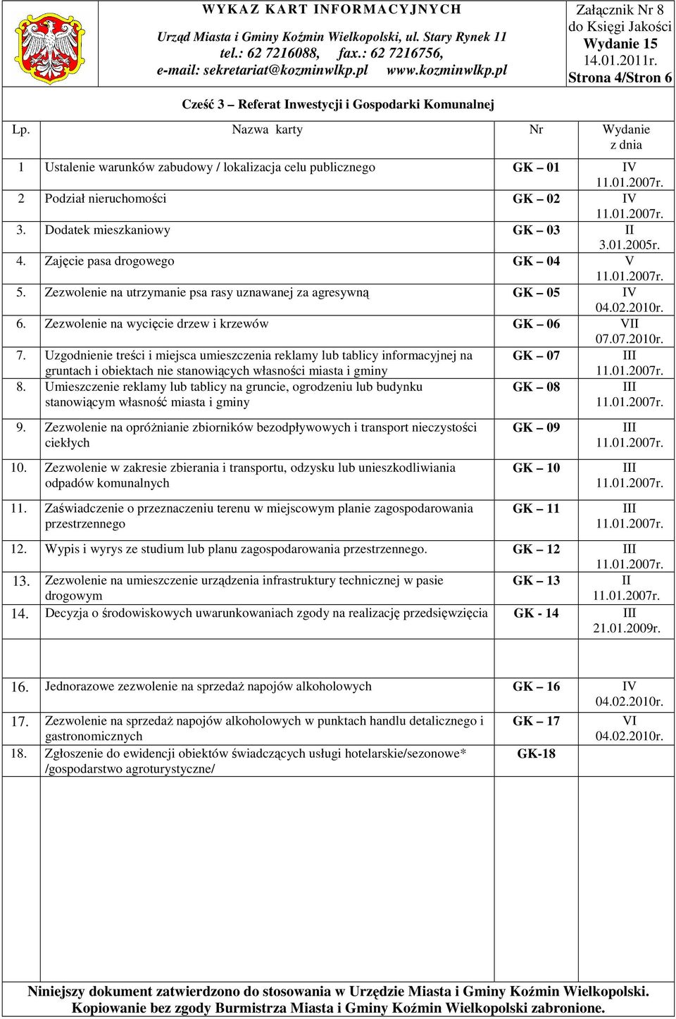 Zezwolenie na wycięcie drzew i krzewów GK 06 I 07.07.2010r. 7.