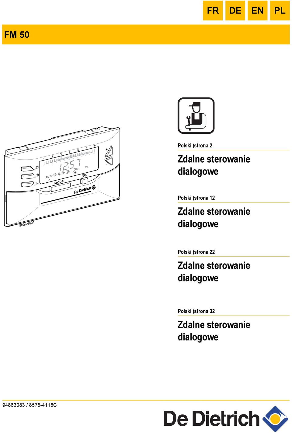 Polski (strona 22 Zdalne sterowanie dialogowe Polski