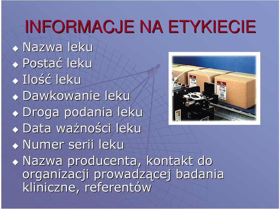 ności leku Numer serii leku Nazwa producenta, kontakt