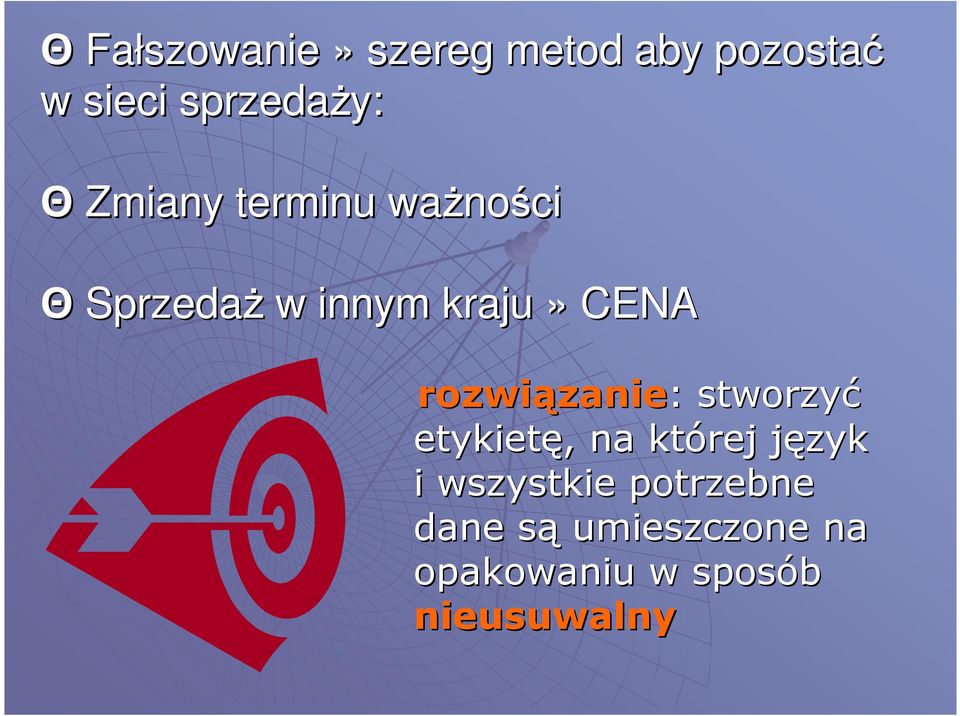 rozwiązanie zanie: : stworzyć etykietę,, na której język j i