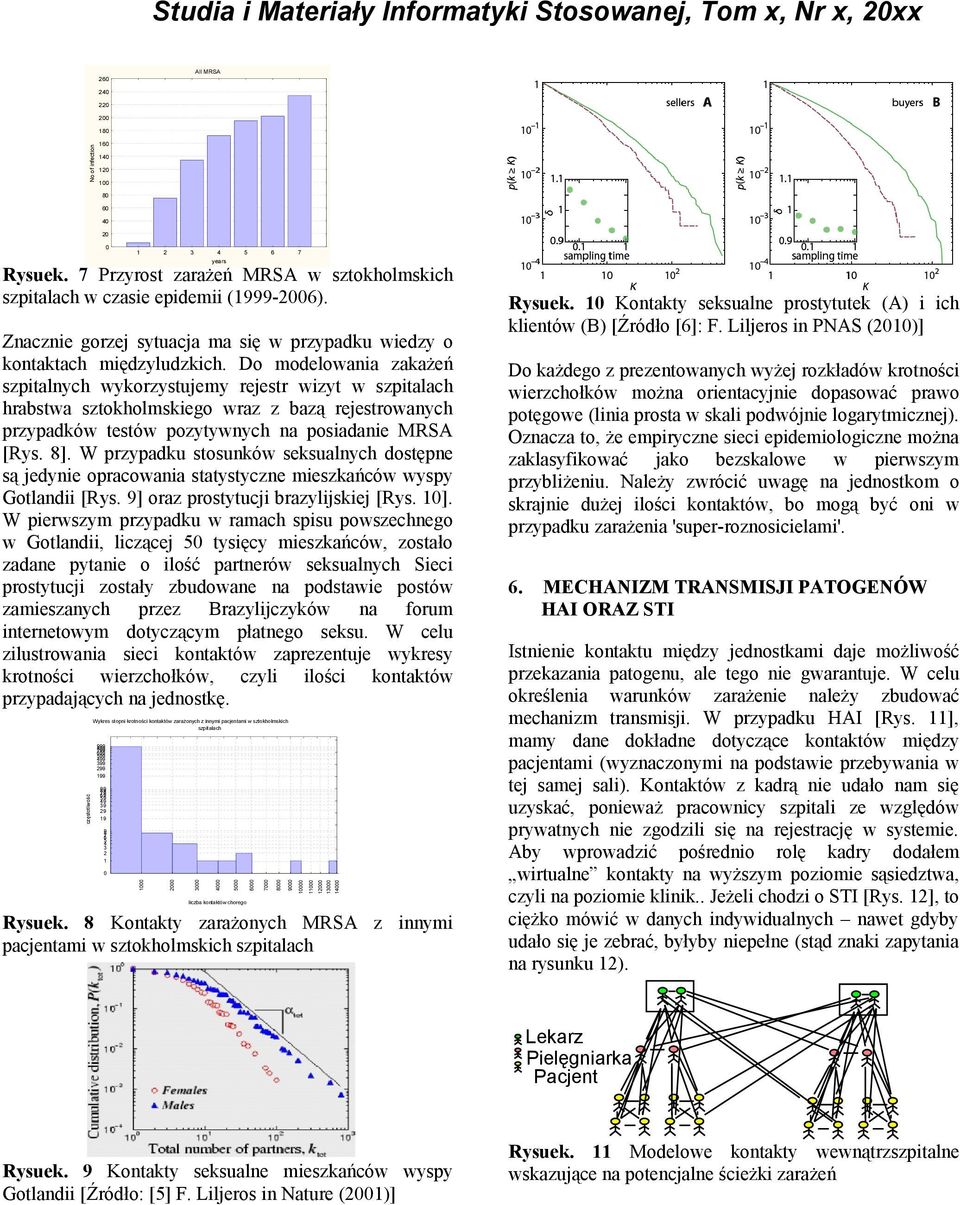 Do modelowania zakażeń szpitalnych wykorzystujemy rejestr wizyt w szpitalach hrabstwa sztokholmskiego wraz z bazą rejestrowanych przypadków testów pozytywnych na posiadanie MRSA [Rys. 8].