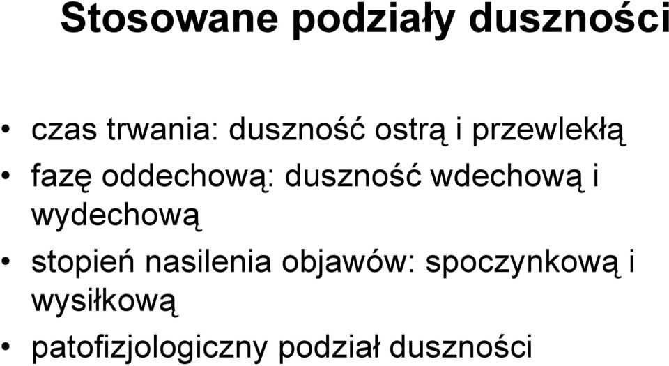 duszność wdechową i wydechową stopień nasilenia