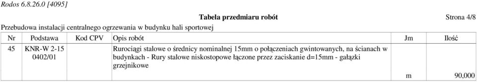 15mm o połączeniach gwintowanych, na ścianach w budynkach - Rury