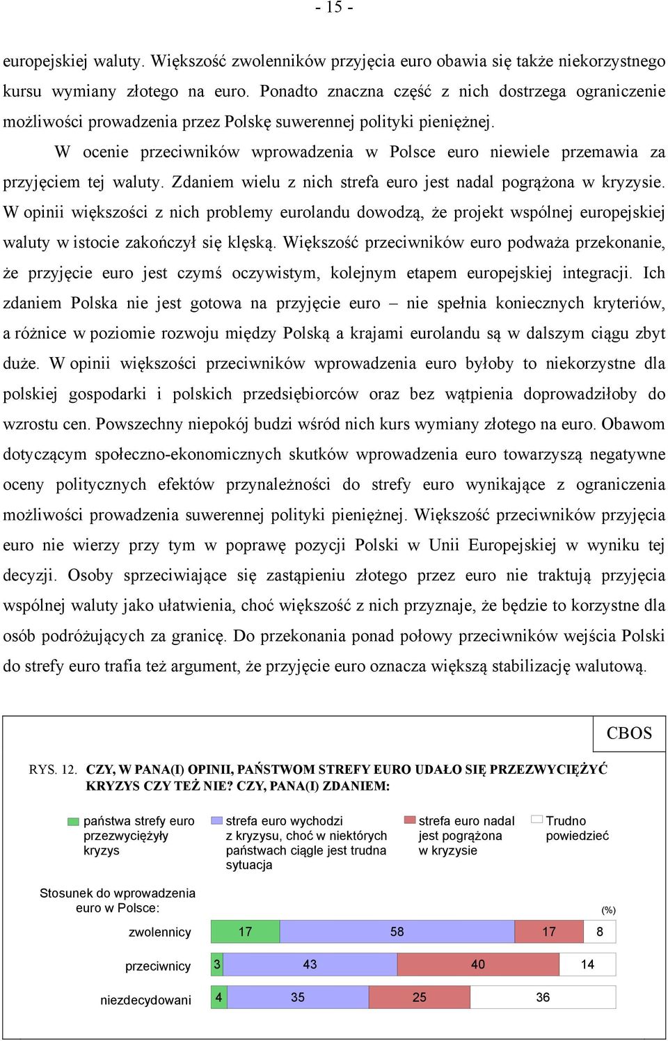 W ocenie przeciwników wprowadzenia w Polsce euro niewiele przemawia za przyjęciem tej waluty. Zdaniem wielu z nich strefa euro jest nadal pogrążona w kryzysie.