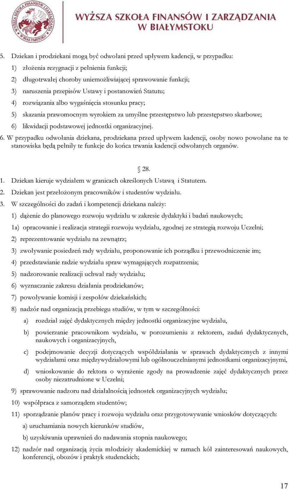 podstawowej jednostki organizacyjnej. 6.