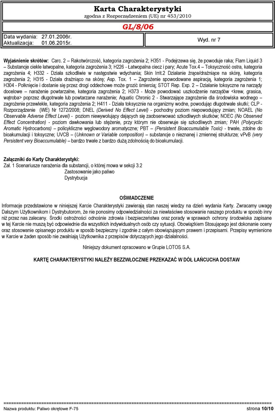 4 Toksyczność ostra, kategoria zagrożenia 4; H332 - Działa szkodliwie w następstwie wdychania; Skin Irrit.