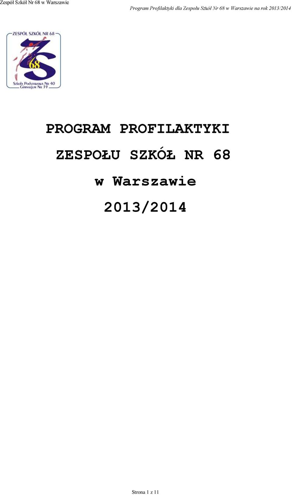 2013/2014 PROGRAM PROFILAKTYKI