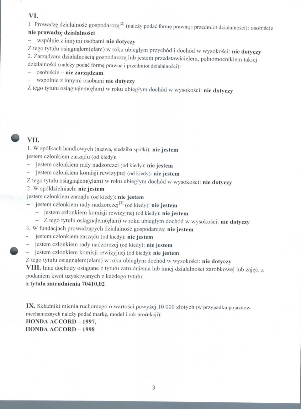 2. Zarzadzam dzialalnosc ia^ gospodarczq.