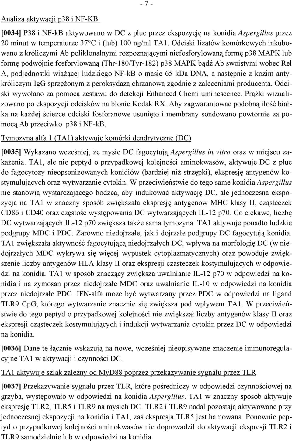 wobec Rel A, podjednostki wiążącej ludzkiego NF-kB o masie 65 kda DNA, a następnie z kozim antykróliczym IgG sprzężonym z peroksydazą chrzanową zgodnie z zaleceniami producenta.