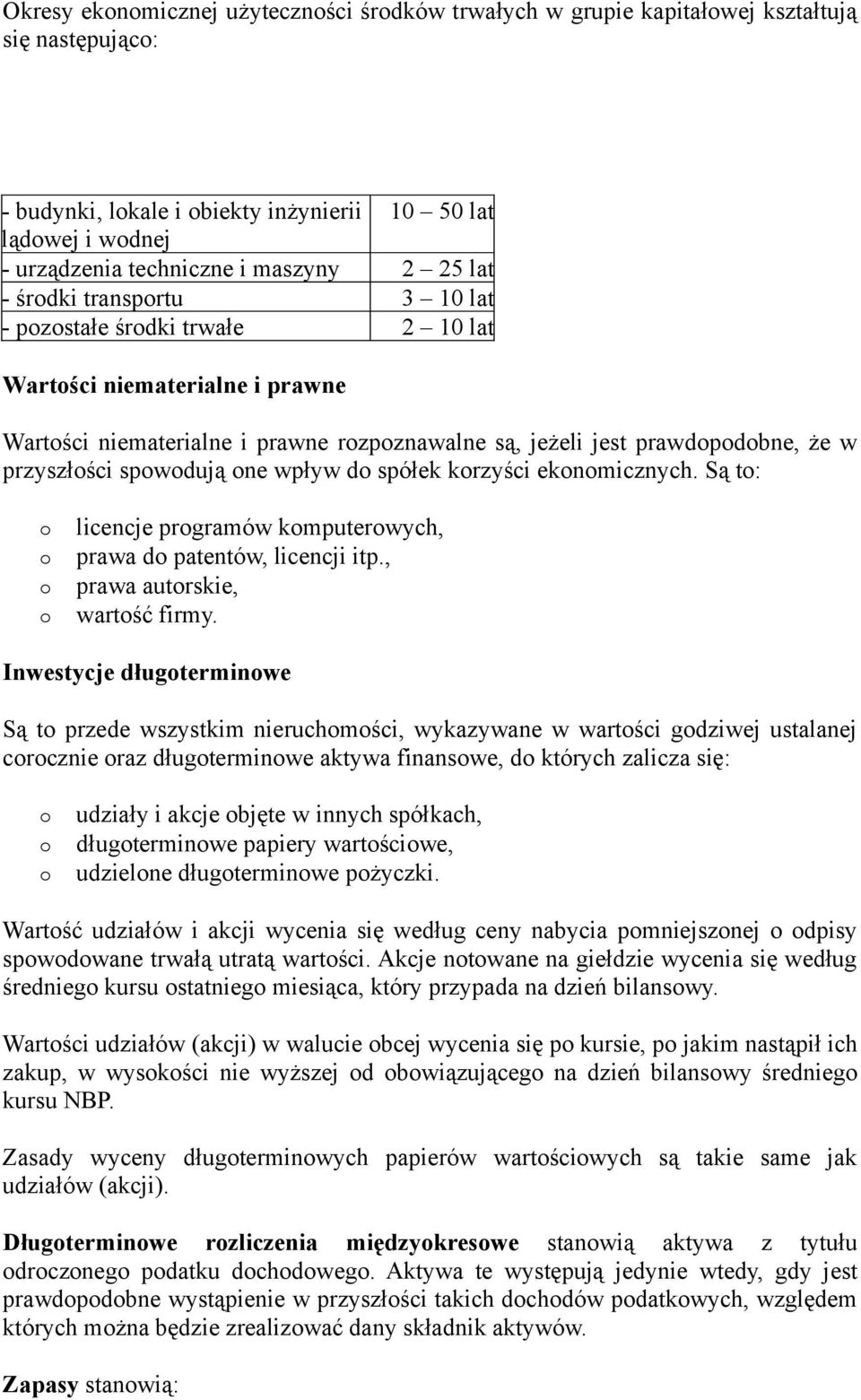 spółek krzyści eknmicznych. Są t: licencje prgramów kmputerwych, prawa d patentów, licencji itp., prawa autrskie, wartść firmy.