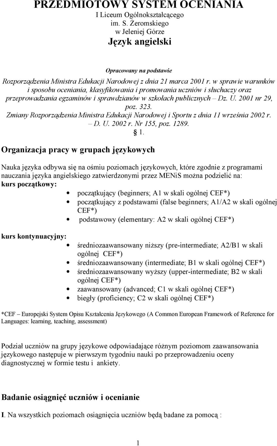 Zmiany Rozporządzenia Ministra Edukacji Narodowej i Sportu z dnia 11