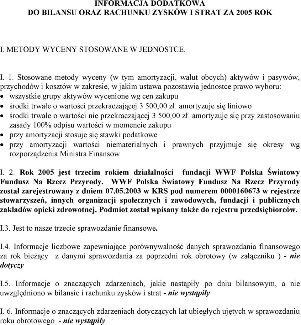 cen zakupu środki trwałe o wartości przekraczającej 3 500,00 zł. amortyzuje się liniowo środki trwałe o wartości nie przekraczającej 3 500,00 zł.