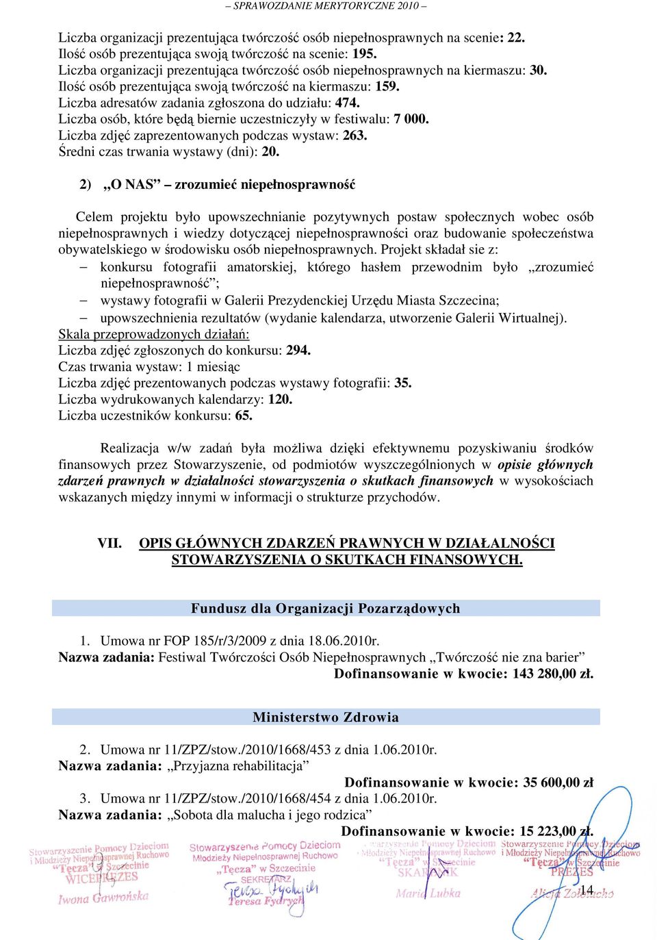 Liczba osób, które będą biernie uczestniczyły w festiwalu: 7 000. Liczba zdjęć zaprezentowanych podczas wystaw: 263. Średni czas trwania wystawy (dni): 20.