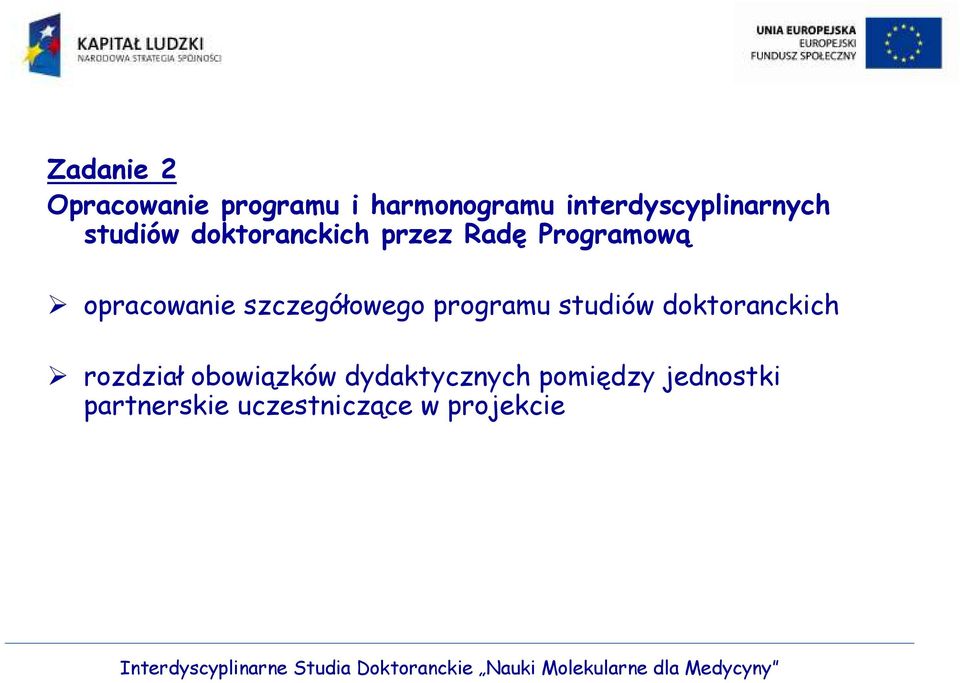 opracowanie szczegółowego programu studiów doktoranckich