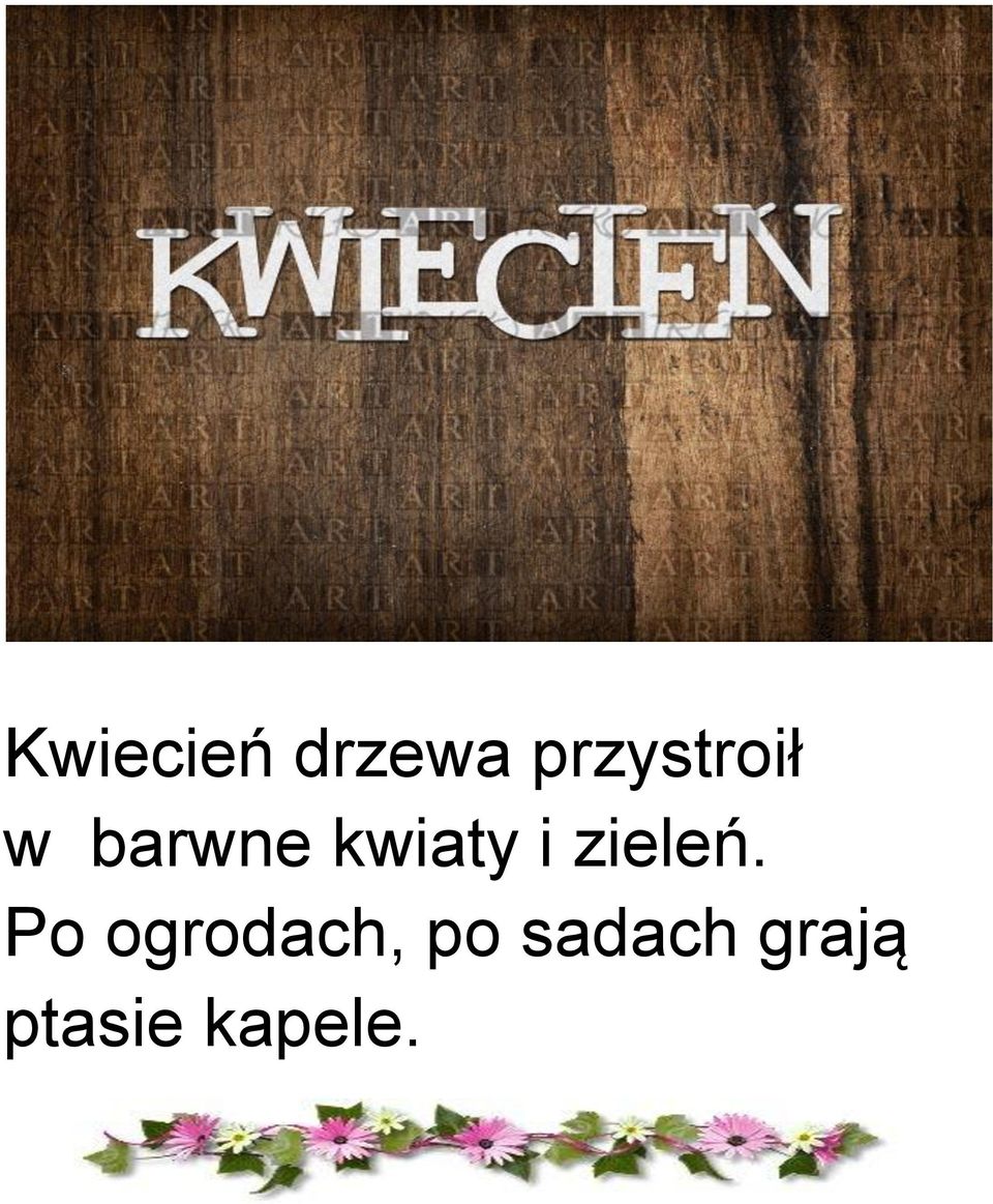 kwiaty i zieleń.