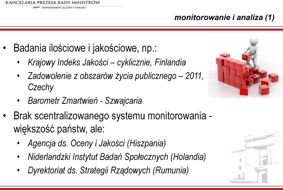 Barometr Zmartwień - Szwajcaria Brak scentralizowanego systemu monitorowania - większość państw,