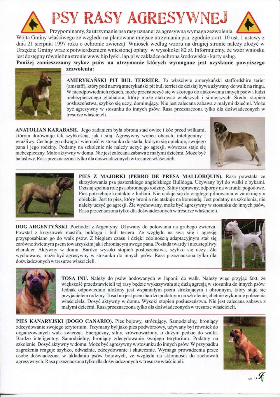 bip łyski, iap.pl w zakładce ochrona środowiska - karty usług.
