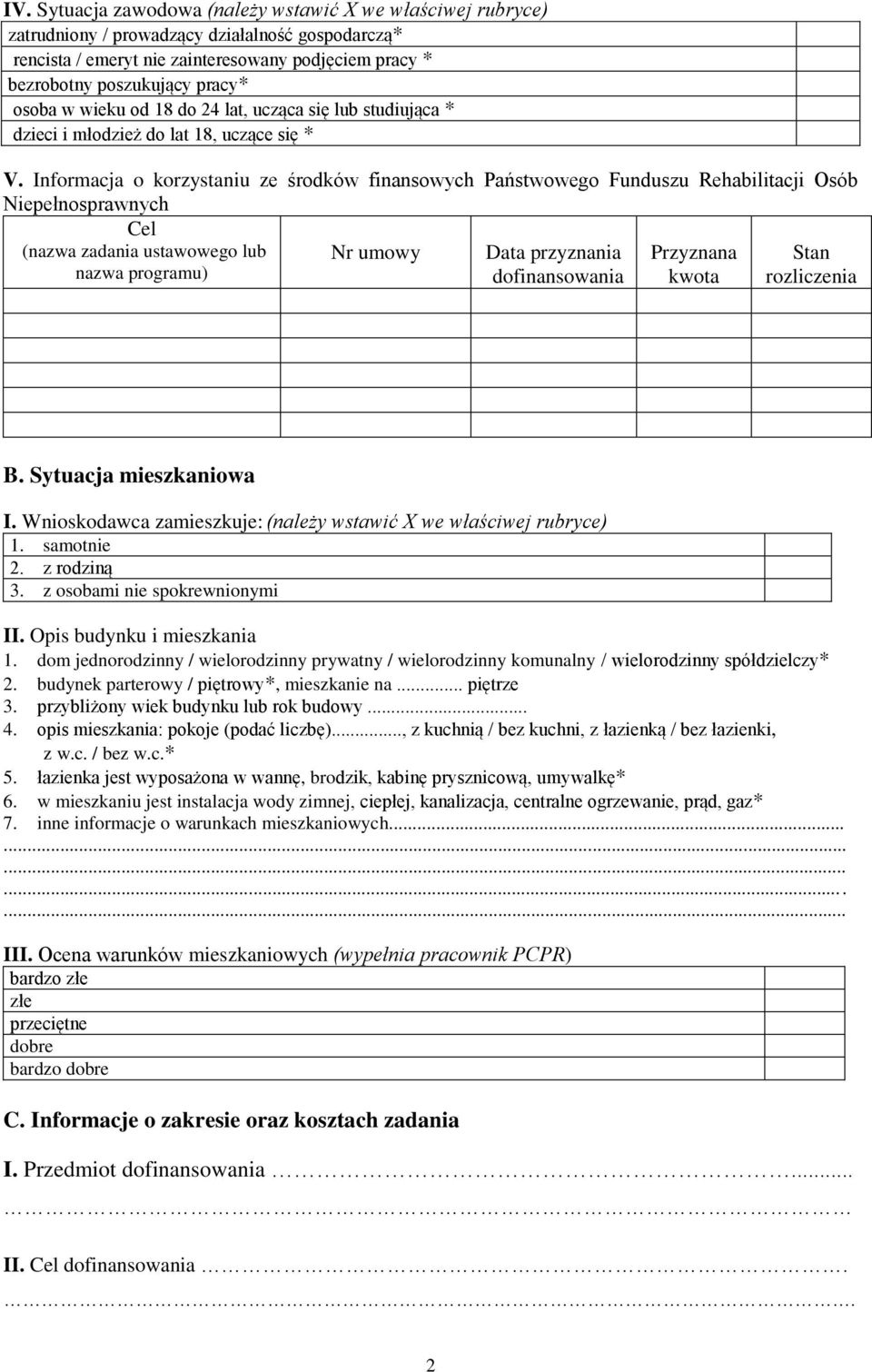 Informacja o korzystaniu ze środków finansowych Państwowego Funduszu Rehabilitacji Osób Niepełnosprawnych Cel (nazwa zadania ustawowego lub nazwa programu) Nr umowy Data przyznania dofinansowania