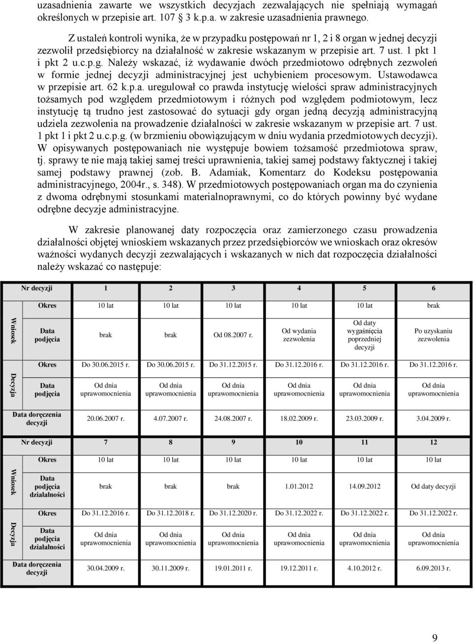 n w jednej decyzji zezwolił przedsiębiorcy na działalność w zakresie wskazanym w przepisie art. 7 ust. 1 pkt 1 i pkt 2 u.c.p.g.