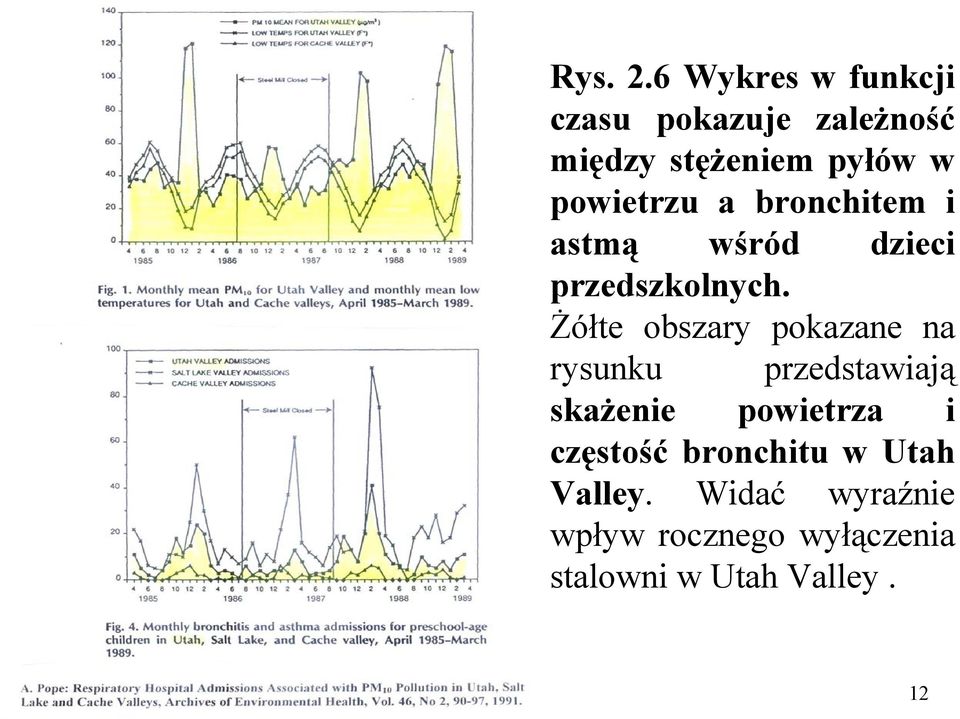 powietrzu a bronchitem i astmą wśród dzieci przedszkolnych.