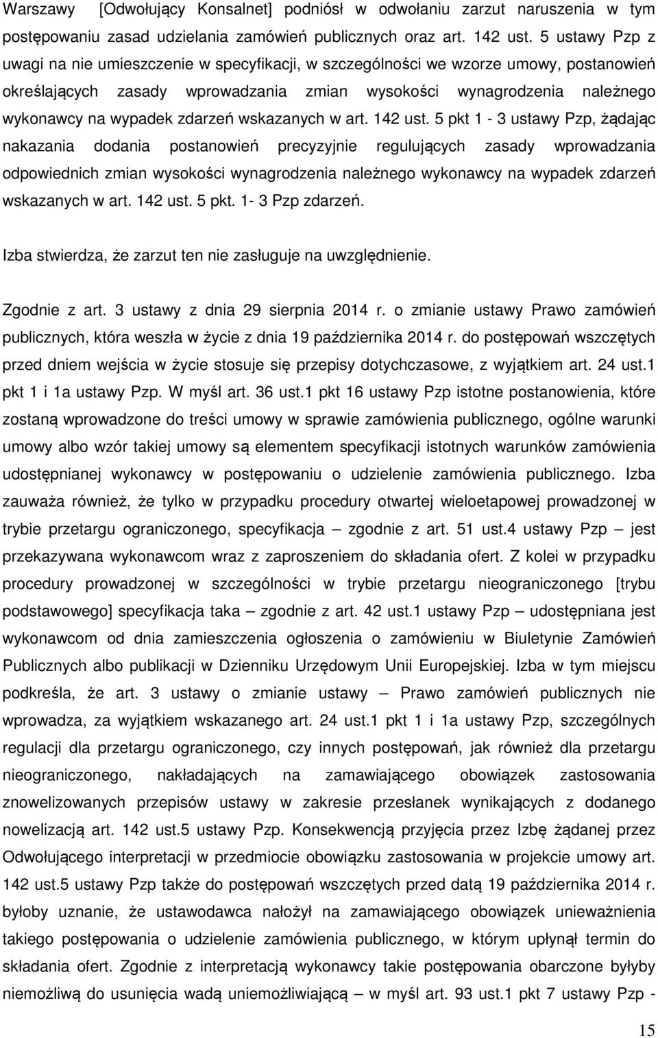 zdarzeń wskazanych w art. 142 ust.