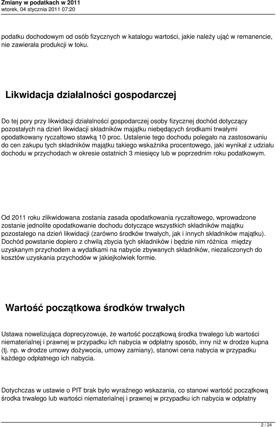 trwałymi opodatkowany ryczałtowo stawką 10 proc.