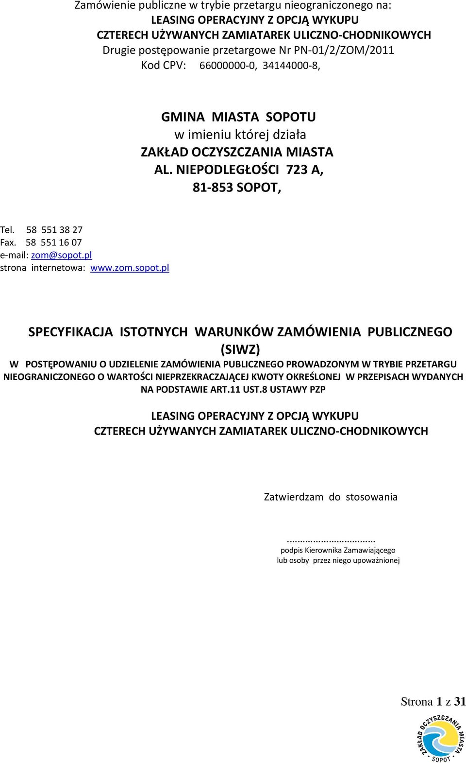 pl strona internetowa: www.zom.sopot.