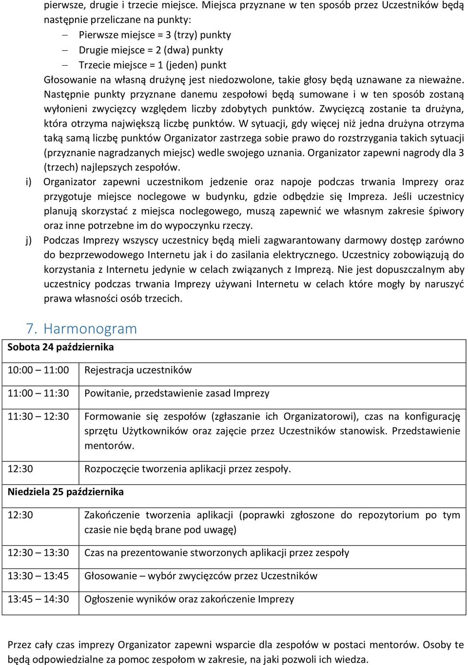 na własną drużynę jest niedozwolone, takie głosy będą uznawane za nieważne.