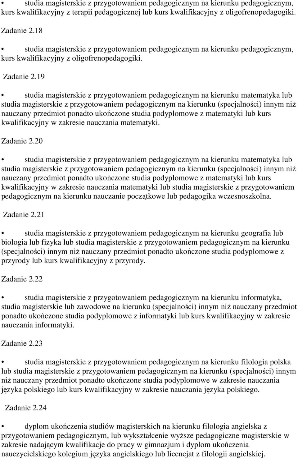 19 kwalifikacyjny w zakresie nauczania matematyki. Zadanie 2.