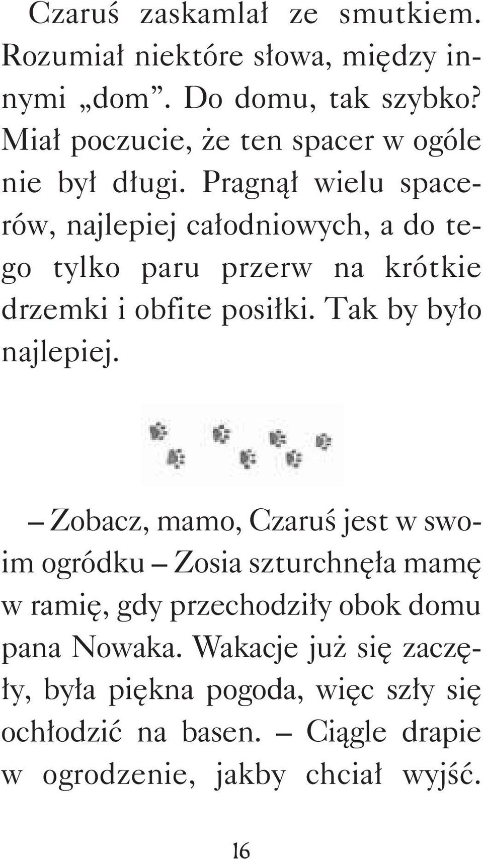 Pragnął wielu spacerów, najlepiej całodniowych, a do tego tylko paru przerw na krótkie drzemki i obfite posiłki.