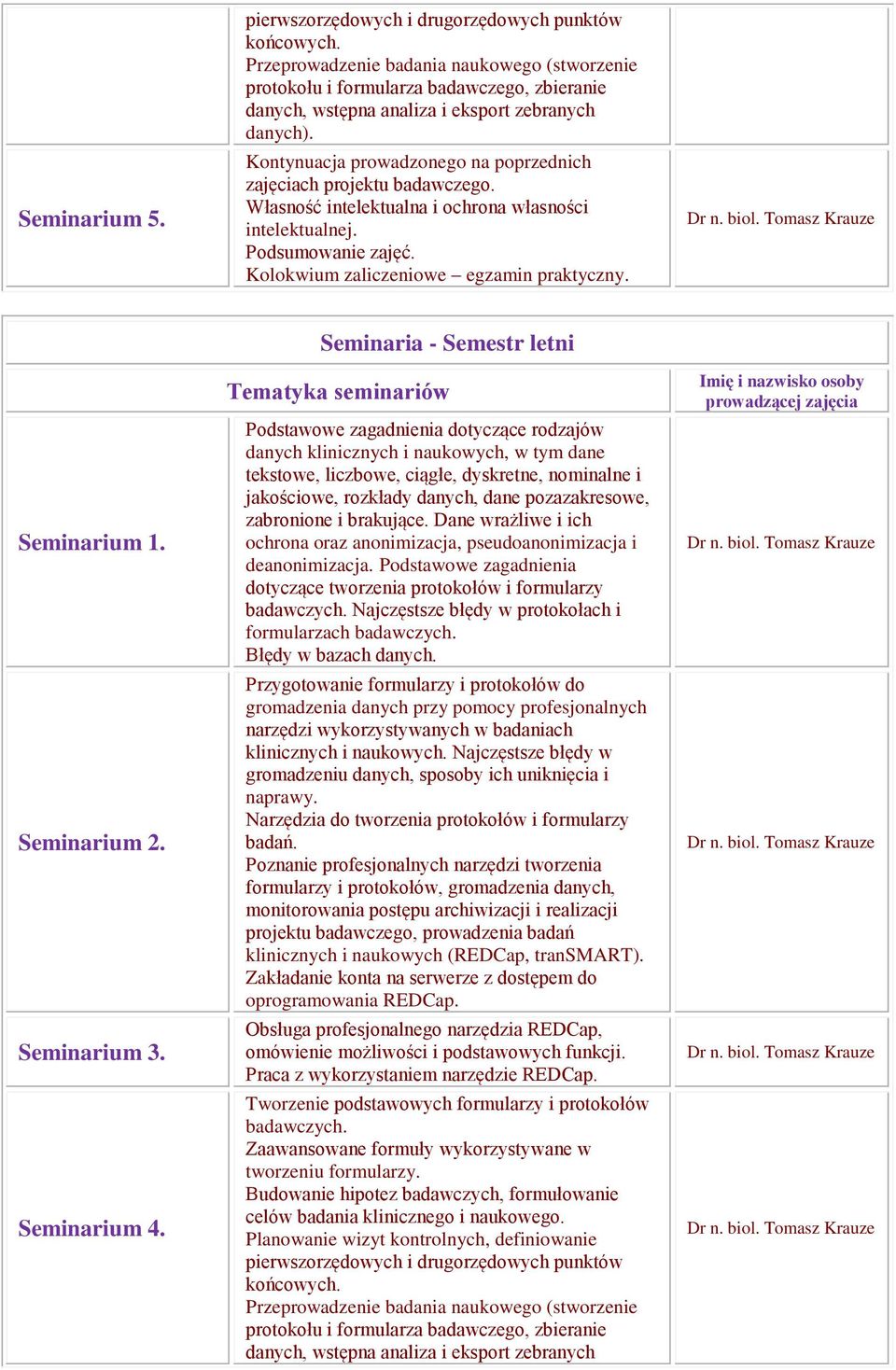 Kontynuacja prowadzonego na poprzednich zajęciach projektu badawczego. Własność intelektualna i ochrona własności intelektualnej. Podsumowanie zajęć. Kolokwium zaliczeniowe egzamin praktyczny.