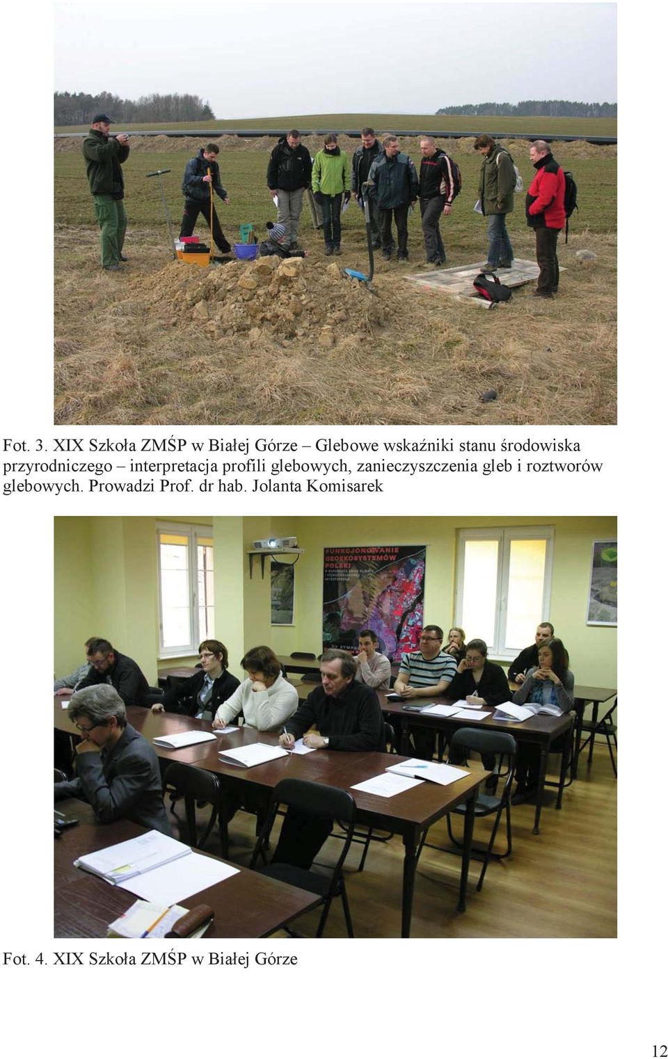 rodowiska przyrodniczego interpretacja profili glebowych,