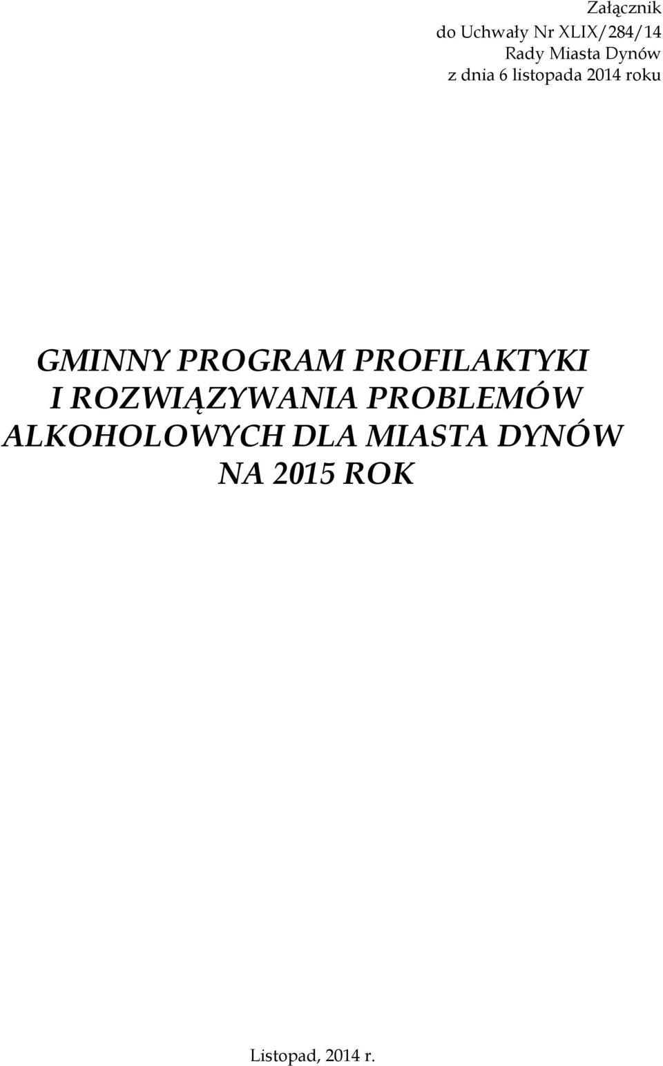 PROGRAM PROFILAKTYKI I ROZWIĄZYWANIA PROBLEMÓW