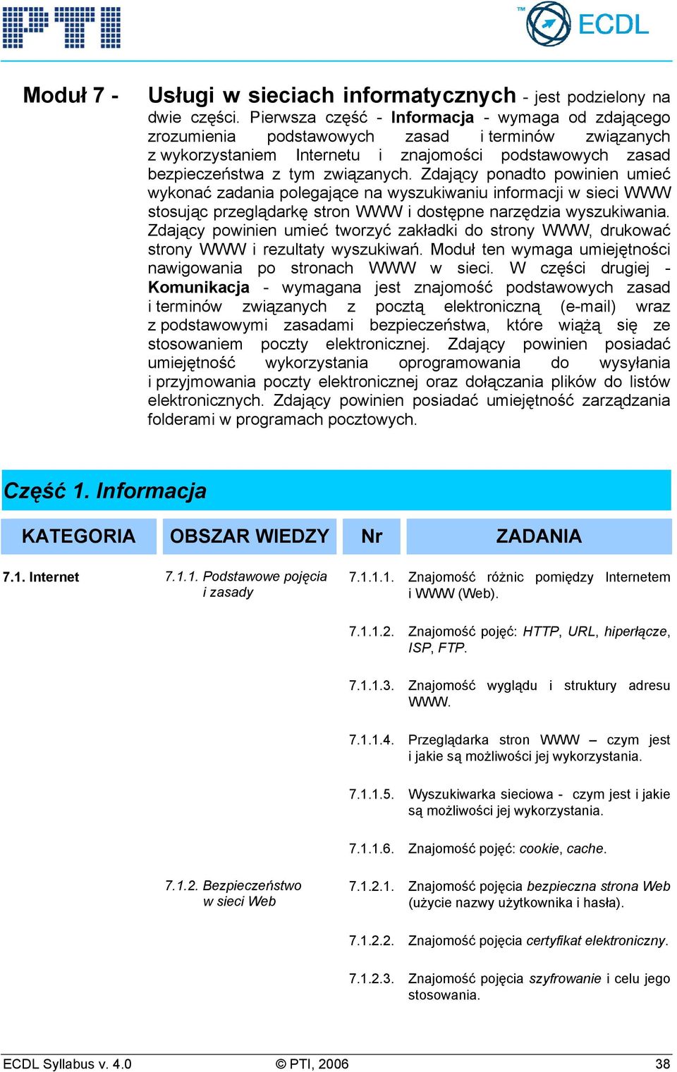 Zdający ponadto powinien umieć wykonać zadania polegające na wyszukiwaniu informacji w sieci WWW stosując przeglądarkę stron WWW i dostępne narzędzia wyszukiwania.