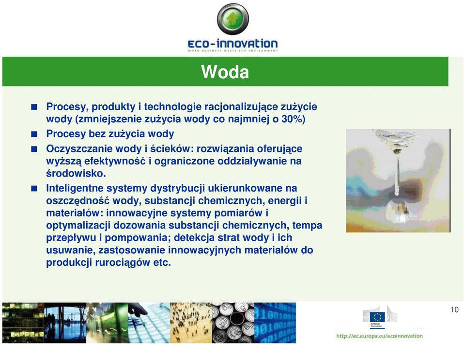 Inteligentne systemy dystrybucji ukierunkowane na oszczędność wody, substancji chemicznych, energii i materiałów: innowacyjne systemy pomiarów i
