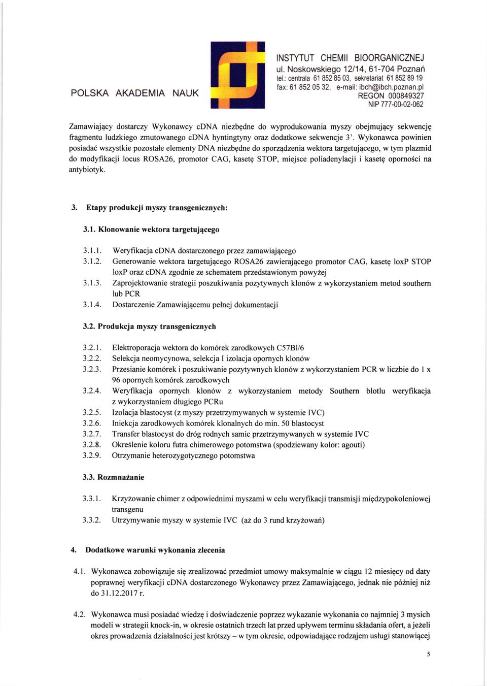 dodatkowe sekwencje 3'.