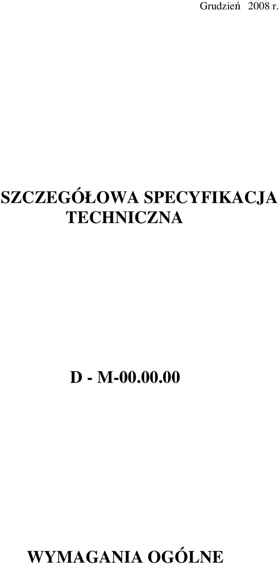 SPECYFIKACJA