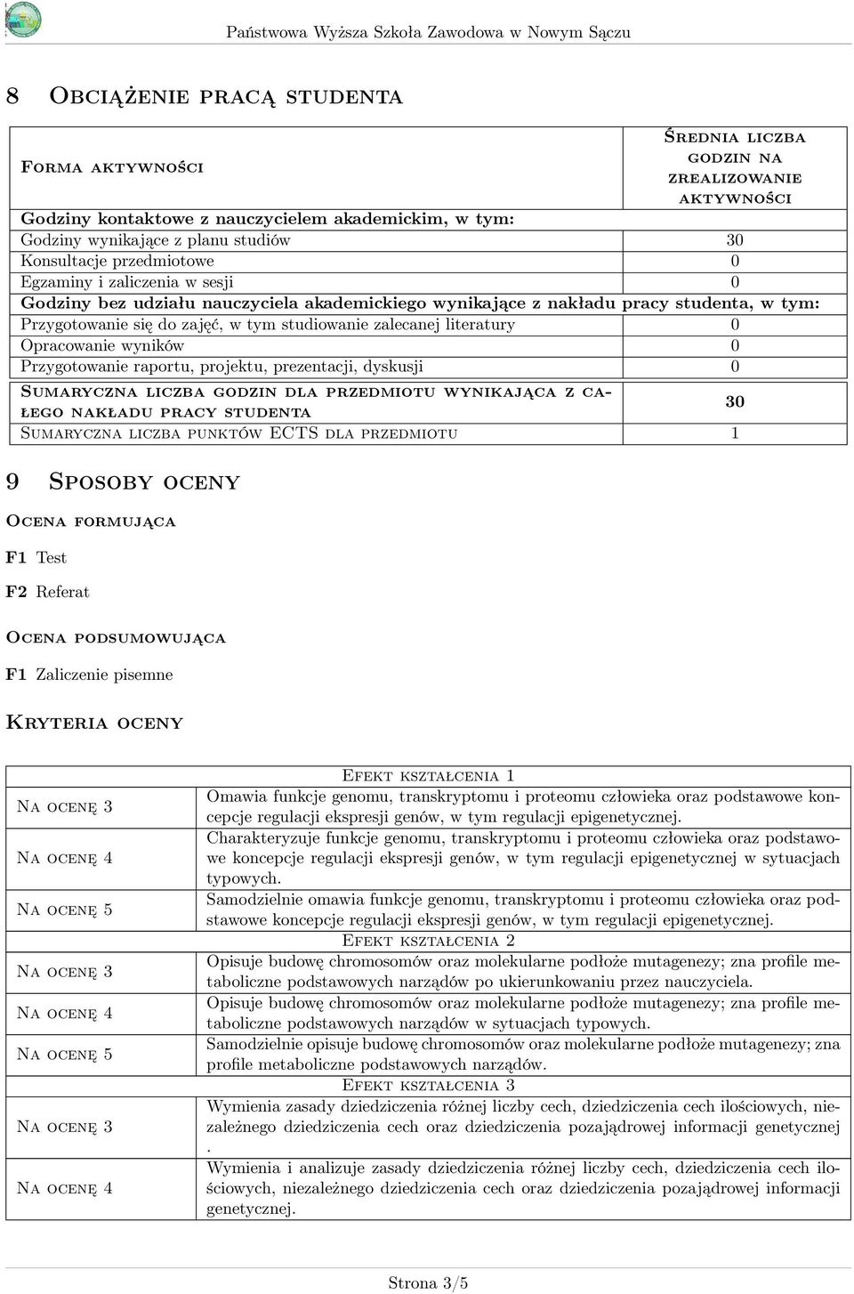 literatury 0 Opracowanie wyników 0 Przygotowanie raportu, projektu, prezentacji, dyskusji 0 Sumaryczna liczba godzin dla przedmiotu wynikająca z całego nakładu pracy studenta 0 Sumaryczna liczba