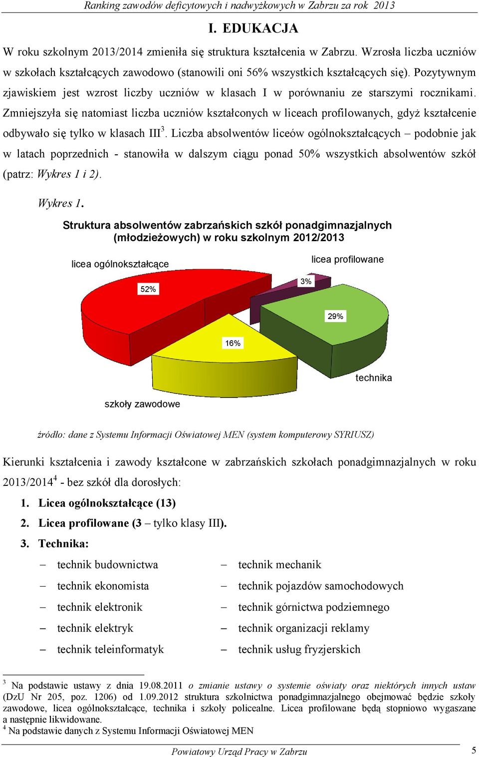 Pozytywnym zjawiskiem jest wzrost liczby uczniów w klasach I w porównaniu ze starszymi rocznikami.