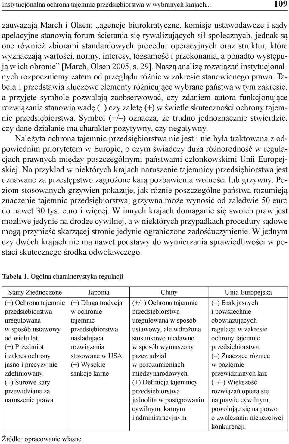 standardowych procedur operacyjnych oraz struktur, które wyznaczają wartości, normy, interesy, tożsamość i przekonania, a ponadto występują w ich obronie [March, Olsen 2005, s. 29].
