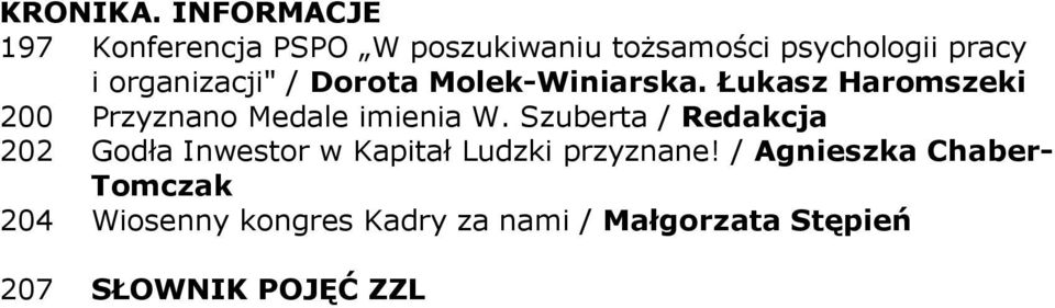 organizacji" / Dorota Molek-Winiarska.