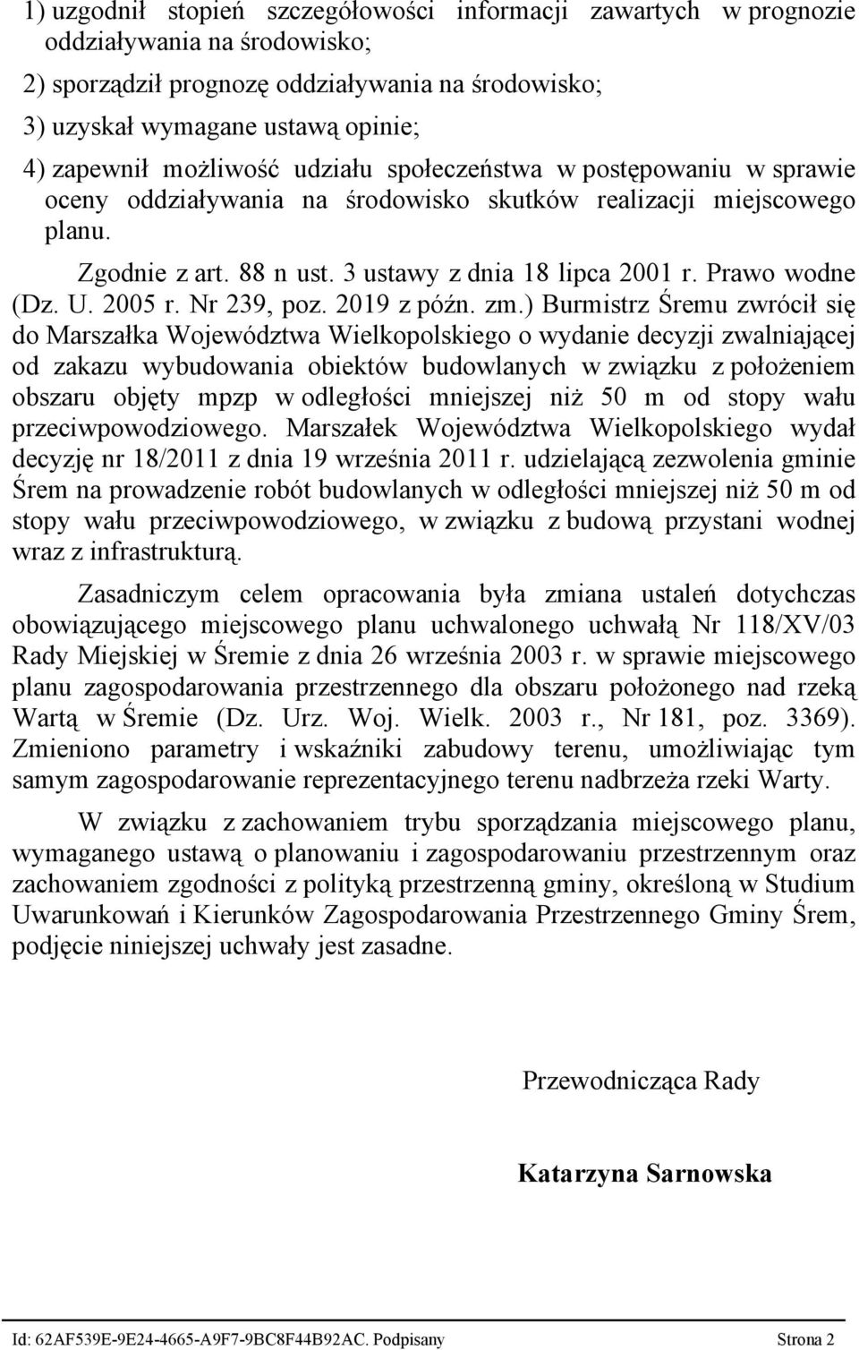 Prawo wodne (Dz. U. 2005 r. Nr 239, poz. 2019 z późn. zm.