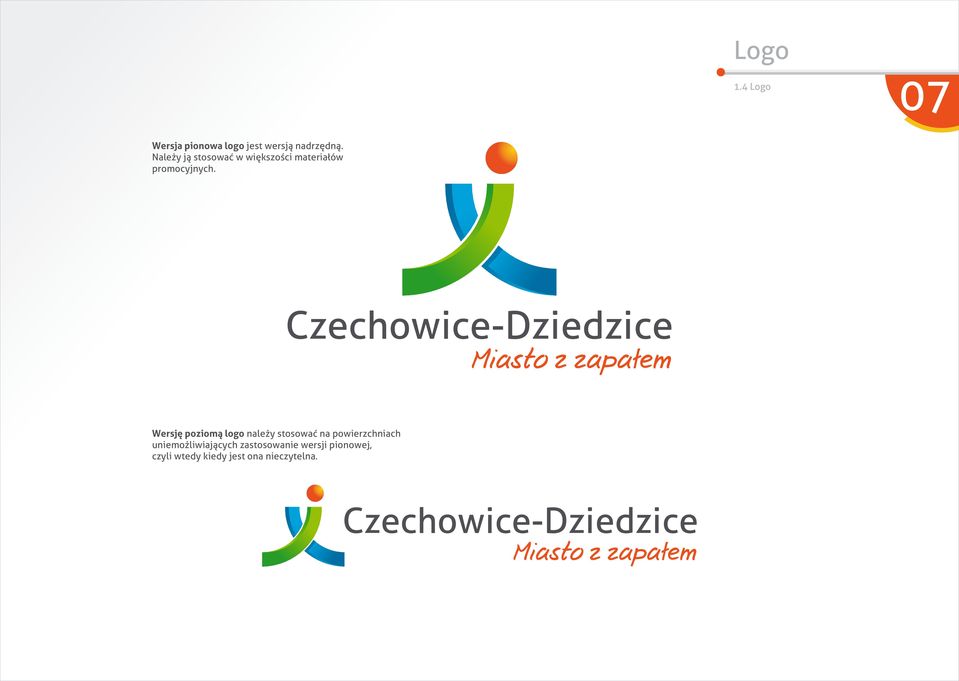 Wersję poziomą logo należy stosować na powierzchniach