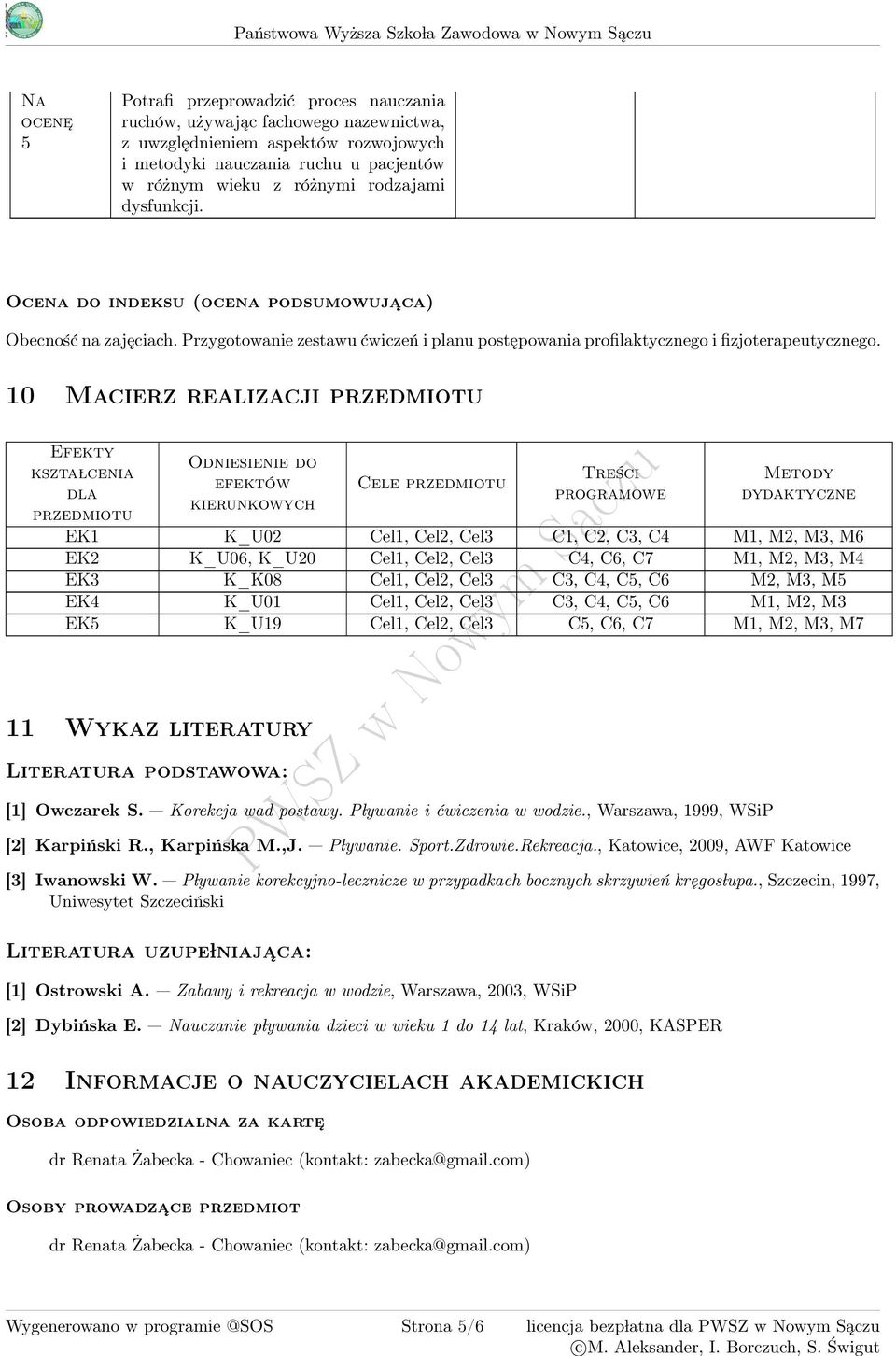 fizjoterapeutycznego.
