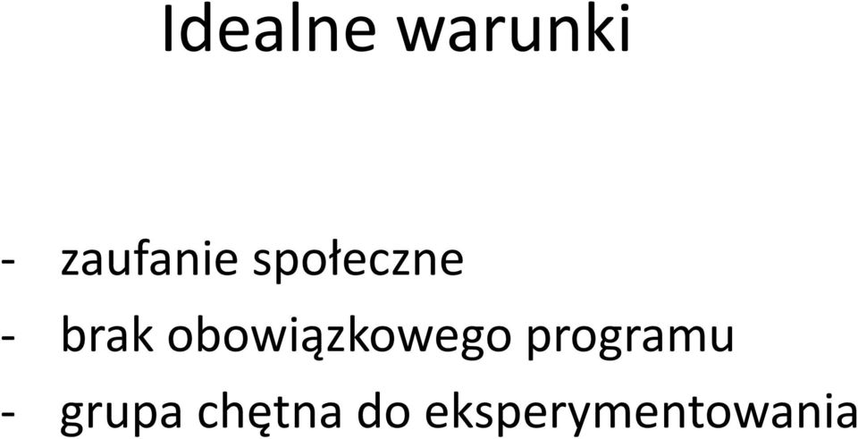 obowiązkowego programu -