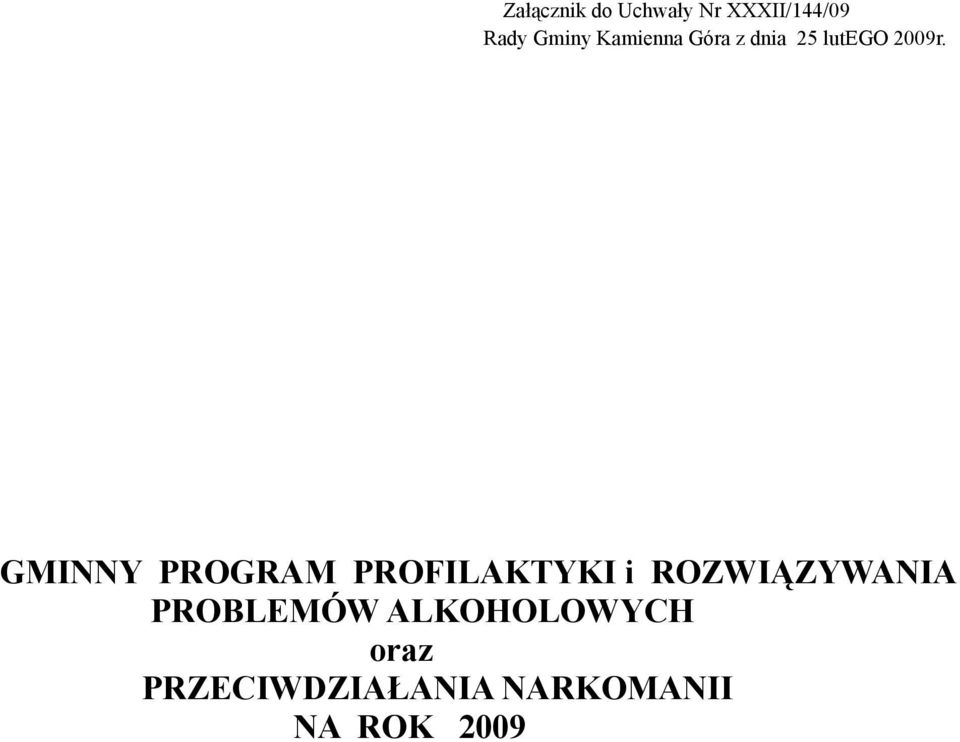 GMINNY PROGRAM PROFILAKTYKI i ROZWIĄZYWANIA