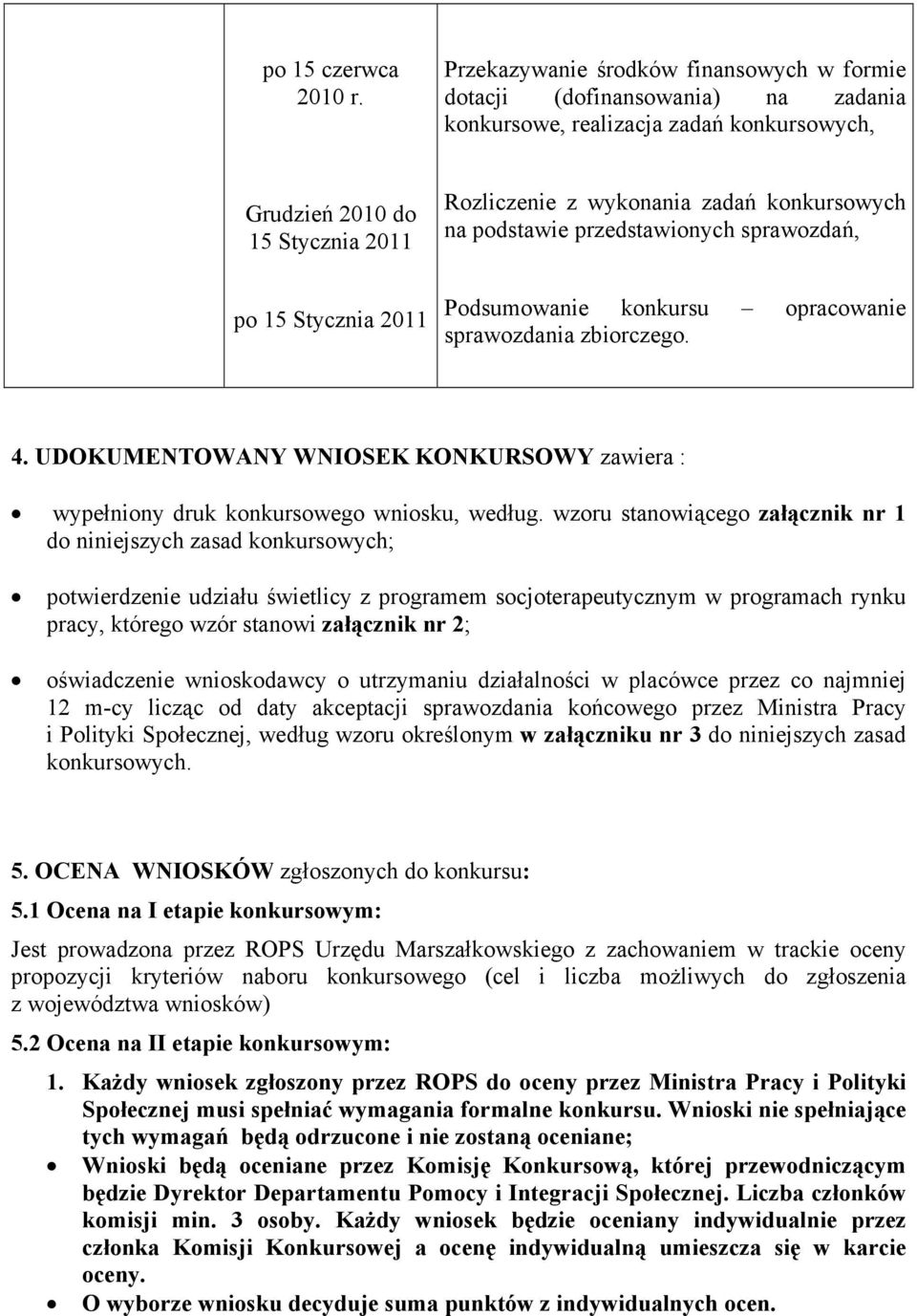 zadań konkursowych na podstawie przedstawionych sprawozdań, Podsumowanie konkursu opracowanie sprawozdania zbiorczego. 4.