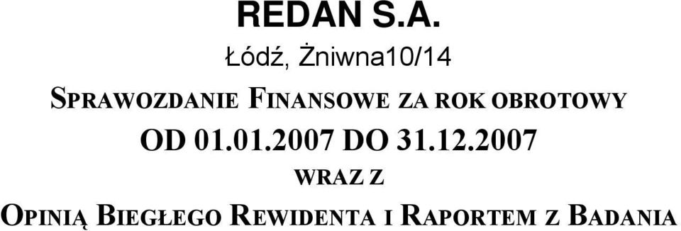 01.2007 DO 31.12.