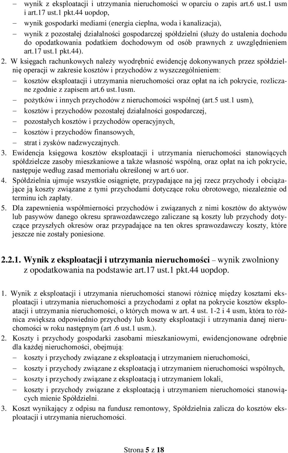 od osób prawnych z uwzględnieniem art.17 ust.1 pkt.44). 2.